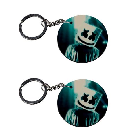 Crafty Worth | marshmallow X X Smilykeychain | keychain photo customized keychain with photo Printed Wooden Keychain| Circle Shape Set of 2 keyrings 2×2 inch