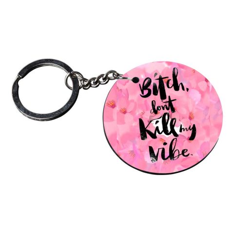 Crafty Worth | keychain for girlfriend | keychain chain customized keychain with photo Printed Wooden Keychain| Circle Shape Set of 2 keyrings 2×2 inch - alternate view