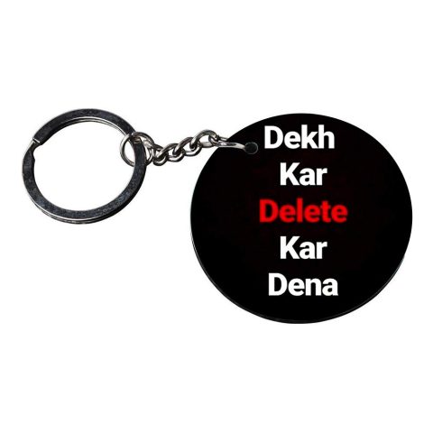 Crafty Worth | funny key chains | keychain for office key customized keychain with photo Printed Wooden Keychain| Circle Shape Set of 2 keyrings 2×2 inch - alternate view