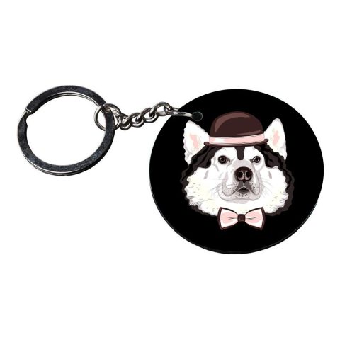 Crafty Worth | pug dog keychain | p keychain for bike customized keychain with photo Printed Wooden Keychain| Circle Shape Set of 2 keyrings 2×2 inch - alternate view