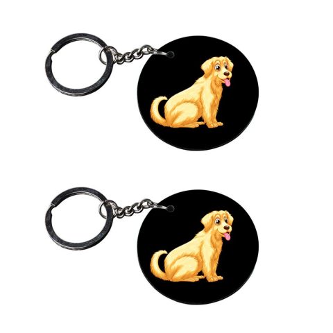 Crafty Worth | watch dogs 2 keychain | keychain for pulsar 220 Printed Wooden Keychains | Circle Shape Set of 2 keyrings 2×2 inch