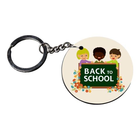 Crafty Worth | school key chain for girls | keychain for car customized keychain with photo Printed Wooden Keychain| Circle Shape Set of 2 keyrings 2×2 inch - alternate view