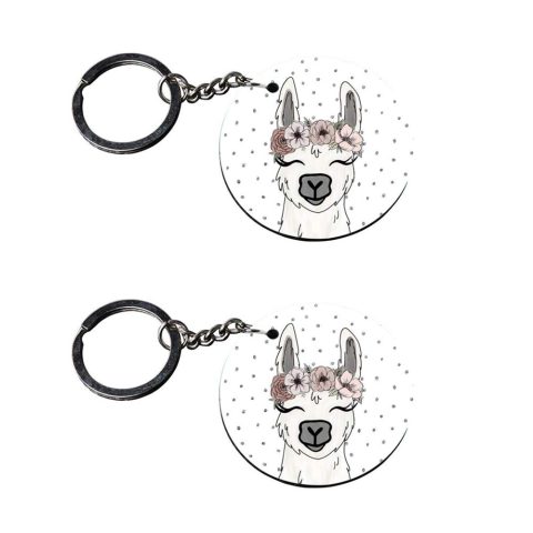 Crafty Worth | key chain for girls under 50 | keychain for girls under 100 customized keychain with photo Printed Wooden Keychain| Circle Shape Set of 2 keyrings 2×2 inch