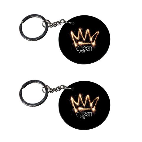 Crafty Worth | key chain for girls under 50 | k keychain customized keychain with photo Printed Wooden Keychain| Circle Shape Set of 2 keyrings 2×2 inch