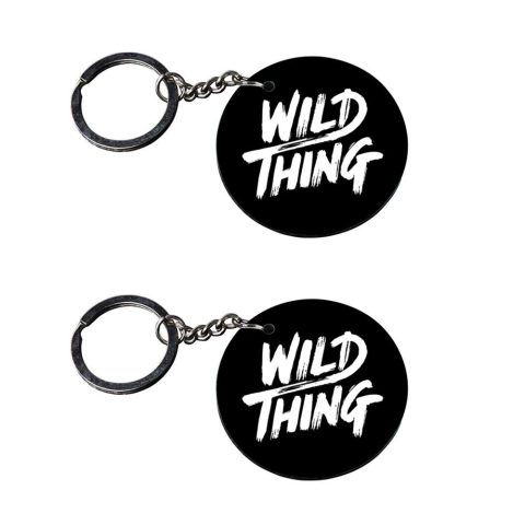 Crafty Worth | keychain for men | keychain for house keys customized keychain with photo Printed Wooden Keychain| Circle Shape Set of 2 keyrings 2×2 inch