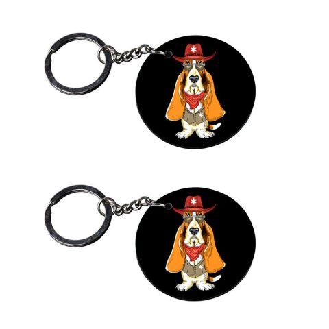 Crafty Worth | watch dogs 2 keychain | keychain for bike customized keychain with photo Printed Wooden Keychain| Circle Shape Set of 2 keyrings 2×2 inch