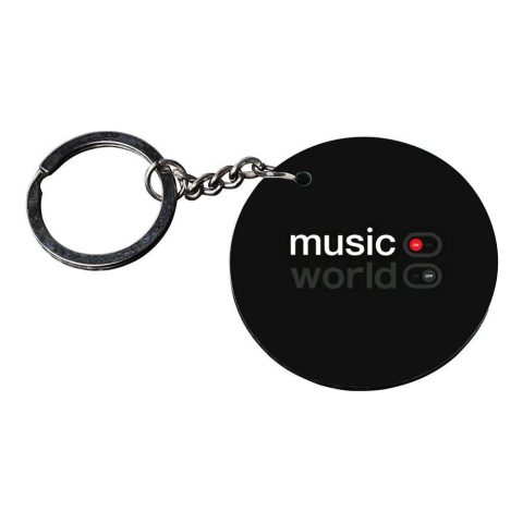 Crafty Worth | music note keychains | n keychain for girls customized keychain with photo Printed Wooden Keychain| Circle Shape Set of 2 keyrings 2×2 inch - alternate view