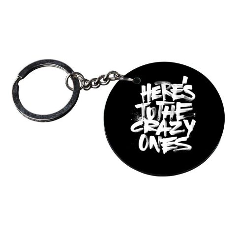 Crafty Worth | keychain with motivation | keychain for 200 customized keychain with photo Printed Wooden Keychain| Circle Shape Set of 2 keyrings 2×2 inch - alternate view