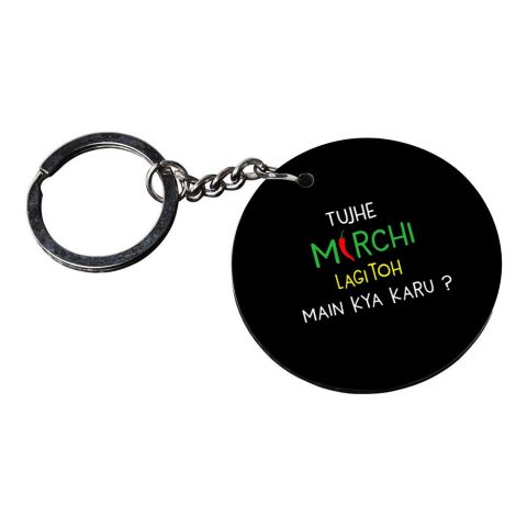 Crafty Worth | funny quote keychain | n keychain for boys customized keychain with photo Printed Wooden Keychain| Circle Shape Set of 2 keyrings 2×2 inch - alternate view