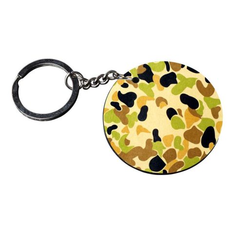Crafty Worth | army keychain | keychain car customized keychain with photo Printed Wooden Keychain| Circle Shape Set of 2 keyrings 2×2 inch - alternate view