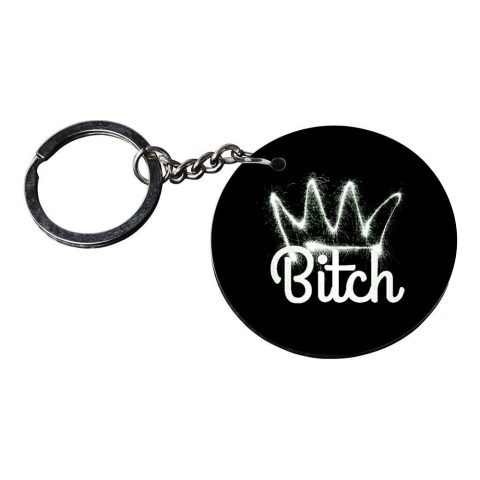 Crafty Worth | key chain for girls stylish latest | keychain kit customized keychain with photo Printed Wooden Keychain| Circle Shape Set of 2 keyrings 2×2 inch - alternate view