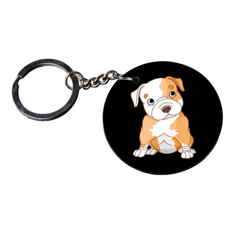 Crafty Worth | dogs neck keychain | n keychain for boys customized keychain with photo Printed Wooden Keychain| Circle Shape Set of 2 keyrings 2×2 inch - alternate view