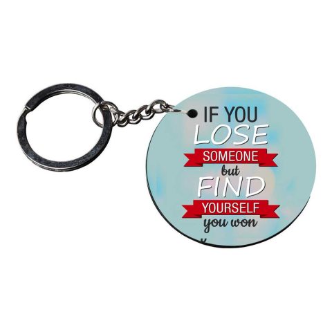Crafty Worth | tag keychain for bikes with quotes | keychain for women Printed Wooden Keychains | Circle Shape Set of 2 keyrings 2×2 inch - alternate view