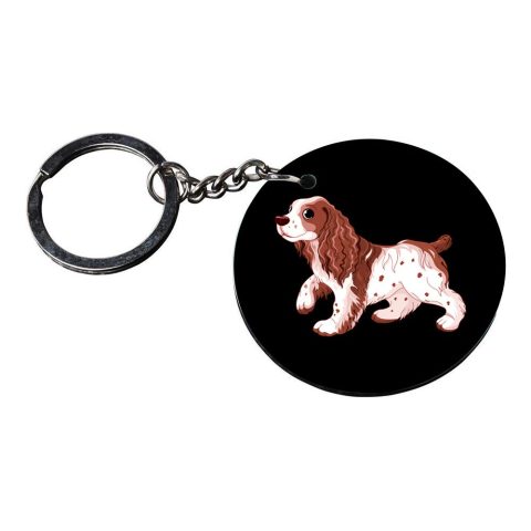 Crafty Worth | dog keychain | keychain for car customized keychain with photo Printed Wooden Keychain| Circle Shape Set of 2 keyrings 2×2 inch - alternate view