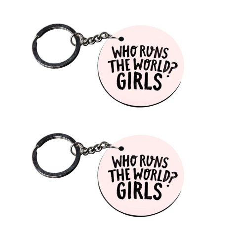 Crafty Worth | keychain for girls | s keychain for men customized keychain with photo Printed Wooden Keychain| Circle Shape Set of 2 keyrings 2×2 inch