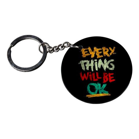 Crafty Worth | keychain with motivation | keychain for 30 customized keychain with photo Printed Wooden Keychain| Circle Shape Set of 2 keyrings 2×2 inch - alternate view