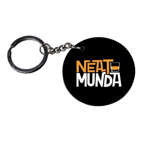 Crafty Worth | keychain for boys | keychain for id customized keychain with photo Printed Wooden Keychain| Circle Shape Set of 2 keyrings 2×2 inch - alternate view