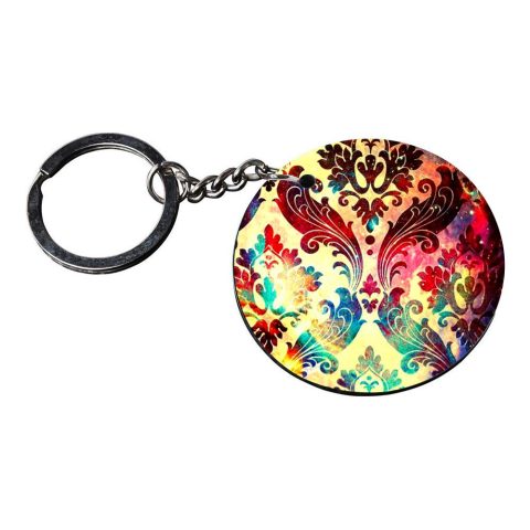Crafty Worth | cloth keychain | keychain batman customized keychain with photo Printed Wooden Keychain| Circle Shape Set of 2 keyrings 2×2 inch - alternate view