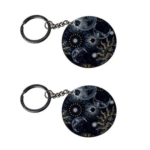 Crafty Worth | keychain with texture | keychain doll customized keychain with photo Printed Wooden Keychain| Circle Shape Set of 2 keyrings 2×2 inch