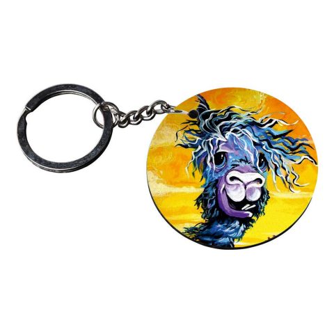 Crafty Worth | Keychain for girls latest | keychain for car customized keychain with photo Printed Wooden Keychain| Circle Shape Set of 2 keyrings 2×2 inch - alternate view