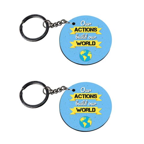 Crafty Worth | quotes keychain for love | interceptor 650 keychain customized keychain with photo Printed Wooden Keychain| Circle Shape Set of 2 keyrings 2×2 inch