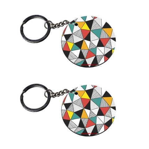 Crafty Worth | texture keychain | keychain under 100 customized keychain with photo Printed Wooden Keychain| Circle Shape Set of 2 keyrings 2×2 inch