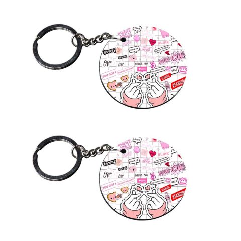 Crafty Worth | snap it texture | m keychain wood customized keychain with photo Printed Wooden Keychain| Circle Shape Set of 2 keyrings 2×2 inch