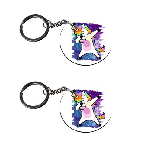 Crafty Worth | dab keychain | 1 keychain customized keychain with photo Printed Wooden Keychain| Circle Shape Set of 2 keyrings 2×2 inch