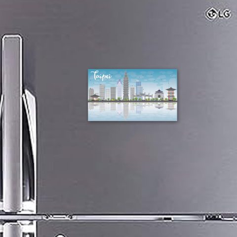 Crafty Worth | Taipai Theme Souvenir Wooden Refrigerator Stylish Fridge Magnet Perfect Souvenir Gift for Brother, Sister, Kids | Home Decor | Kitchen Decor | Pack of 1 | Multicolor - alternate view