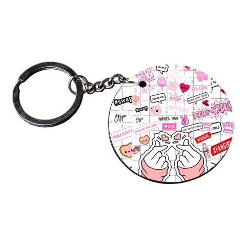 Crafty Worth | snap it texture | m keychain wood customized keychain with photo Printed Wooden Keychain| Circle Shape Set of 2 keyrings 2×2 inch - alternate view