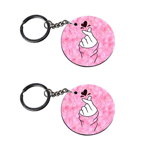 Crafty Worth | snap it | j keychain for girls customized keychain with photo Printed Wooden Keychain| Circle Shape Set of 2 keyrings 2×2 inch
