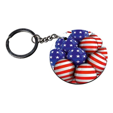Crafty Worth | american flag keychains | keychain for drive safe customized keychain with photo Printed Wooden Keychain| Circle Shape Set of 2 keyrings 2×2 inch - alternate view