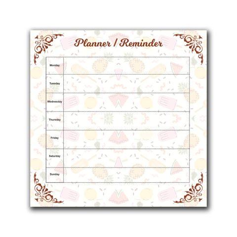 Crafty Worth Magnetic Weekely Planner Dry White Board Sheet for Kitchen magnetic white board for refrigerator - alternate view
