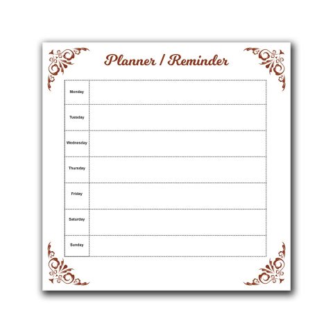Crafty Worth Magnetic Weekely Planner plain Dry White Board Sheet for Kitchen magnetic whiteboard for fridge Dry Erase Flexible Writing Film for Fridge/Office/Metal/Wardrobe 12×12 IN