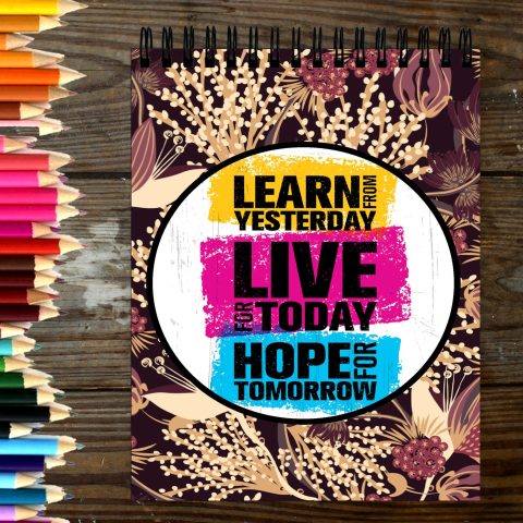 Crafty Worth Sketch Book Learn From Yesterday sketch book for kids Thick Sheets A4 Size,100 Sheets/200 Pages - alternate view