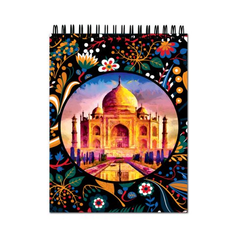 Crafty Worth Sketch Book Taj mahal sketch book A4 Thick Sheets A4 Size,100 Sheets/200 Pages