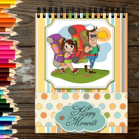 Crafty Worth Sketch Book happy moments sketch book A4 Thick Sheets A4 Size,100 Sheets/200 Pages - alternate view