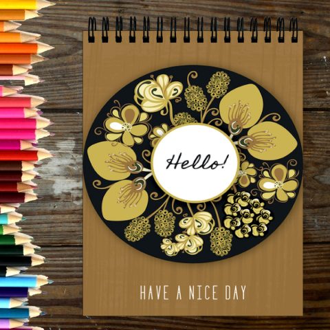 Crafty Worth Sketch Book have a nice day sketch book for artists a4 Thick Sheets A4 Size,100 Sheets/200 Pages - alternate view