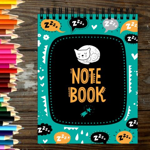 Crafty Worth Sketch Book note book cat sketch book for sketching Thick Sheets A4 Size,100 Sheets/200 Pages - alternate view