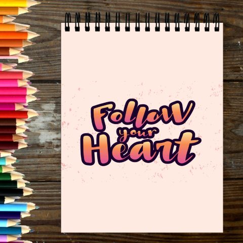 Crafty Worth Sketch Book follow your heart sketch book A4 Thick Sheets A4 Size,100 Sheets/200 Pages - alternate view