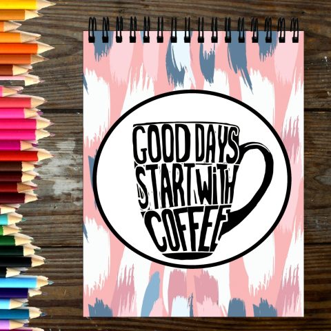 Crafty Worth Sketch Book good days start with sketch book for artists a4 Thick Sheets A4 Size,100 Sheets/200 Pages - alternate view