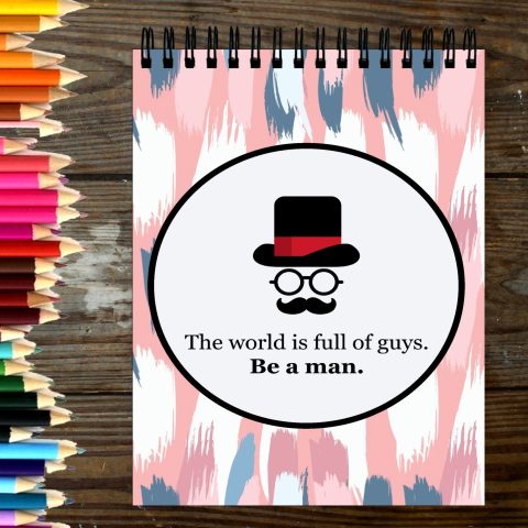 Crafty Worth Sketch Book the world is full of guys sketch book for sketching Thick Sheets A4 Size,100 Sheets/200 Pages - alternate view