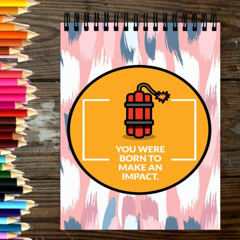 Crafty Worth Sketch Book you were born to sketch book A4 Thick Sheets A4 Size,100 Sheets/200 Pages - alternate view