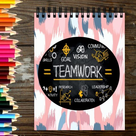Crafty Worth Sketch Book goal vision teamwork sketch book for artists a4 Thick Sheets A4 Size,100 Sheets/200 Pages - alternate view