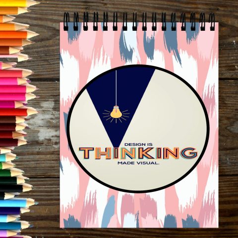 Crafty Worth Sketch Book design is thinking sketch book for sketching Thick Sheets A4 Size,100 Sheets/200 Pages - alternate view