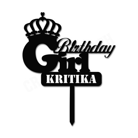 Crafty Worth | Cake Topper Customized | For Cake Decoration | Cake Topper | Name on Cake Topper | Personalized Cake Topper for Happy Birthday and All Other Parties/Events 5×7 in