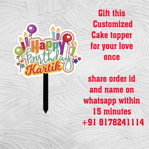 Crafty Worth | Cake Topper Acrylic Cake Topper | Cake Topper Cake Decoration Supplies Personalized Cake Topper for Birthday boy, Engagement, Anniversary and All Other Parties/Events - alternate view