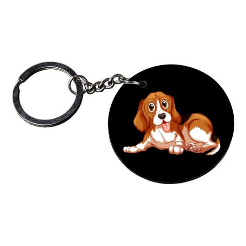 Crafty Worth | dog mom keychain | keychain for women stylish latest customized keychain with photo Printed Wooden Keychain| Circle Shape Set of 2 keyrings 2×2 inch - alternate view