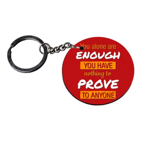 Crafty Worth | keychain with quotes for girls | keychain for girls customized keychain with photo Printed Wooden Keychain| Circle Shape Set of 2 keyrings 2×2 inch - alternate view