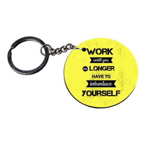 Crafty Worth | quotes keychain for bike | keychain for 50 rupees customized keychain with photo Printed Wooden Keychain| Circle Shape Set of 2 keyrings 2×2 inch - alternate view